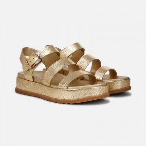 Naturalizer 27 EDIT Zizi Sandal Womens Dark Gold Platform Sandals ME92-1242C3