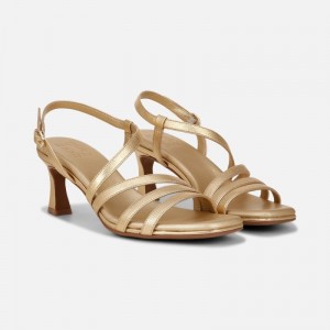 Naturalizer Galaxy Dress Sandal Womens Dark Gold Heeled Sandals MU70-5740H1