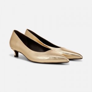 Naturalizer Natalia Kitten Heel Womens Dark Gold Kitten Heels BL96-6586D6