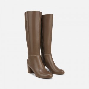 Naturalizer Loving Knee High Boot Womens Dark Grey Brown Knee High Boots JQ07-6867I8