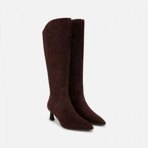 Naturalizer Deesha Narrow Calf Knee High Boot Womens Dark Red Knee High Boots SX18-3628P3