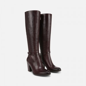Naturalizer Kalina Knee High Boot Womens Dark Red Knee High Boots NA94-1674Z4