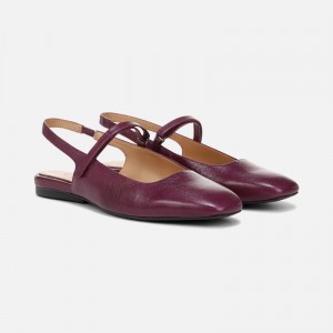 Naturalizer Connie Mary Jane Slingback Flat Womens Deep Purple Slingbacks HV20-2000T4