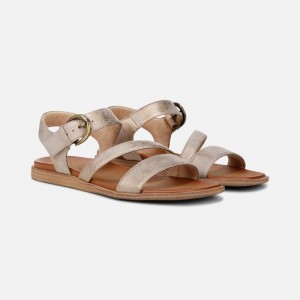 Naturalizer SOUL Jayvee Sandal Womens Gold Metallic Flat Sandals BN60-9110N1