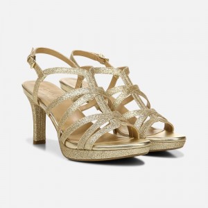 Naturalizer Baylor Dress Sandal Womens Gold Heeled Sandals GF73-1783S8