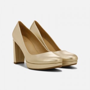 Naturalizer Berlin Pump Womens Gold Pumps YY85-1595S0