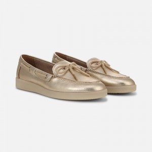 Naturalizer Keel Boat Shoe Womens Gold Loafers XF35-8235Q4