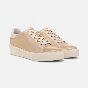 Naturalizer Morrison 2.0 Lace Up Sneaker Womens Gold Lace Up Sneakers BY60-7470C9