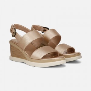 Naturalizer SOUL Livia Wedge Sandal Womens Gold Wedges NG25-8425E2
