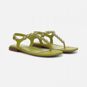 Naturalizer 27 EDIT Nara Sandal Womens Green Flat Sandals SY63-1023O2