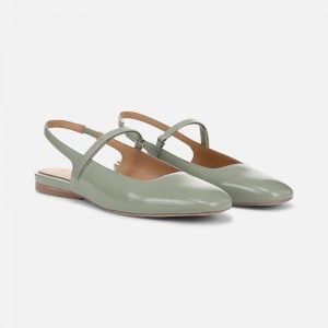 Naturalizer Connie Mary Jane Slingback Flat Womens Green Slingbacks OM58-5718G3