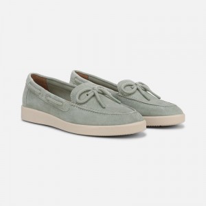 Naturalizer Keel Boat Shoe Womens Green Loafers RN99-1509C4