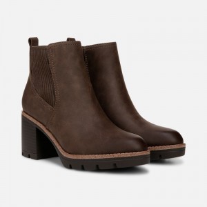 Naturalizer Madalynn Gore Water Repellent Bootie Womens Grey Brown Booties KF24-3924Y6