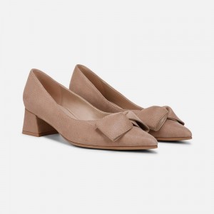 Naturalizer Mavis Bow Pump Womens Grey Brown Pumps NO46-0666W7