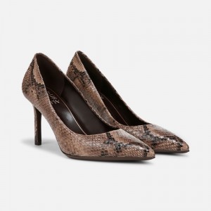 Naturalizer Anna Pump Womens Grey Brown / Snake Pumps RJ24-3564I7