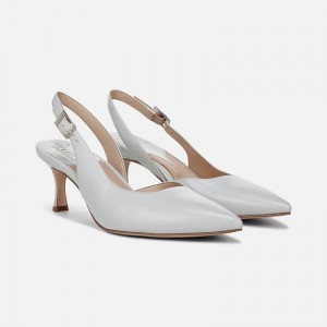 Naturalizer 27 EDIT Felicia 4 Slingback Dress Shoe Womens Grey Heeled Slingbacks EM68-9948A8