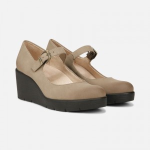 Naturalizer SOUL Adore Mary Jane Wedge Womens Grey Wedges PW29-1519R4