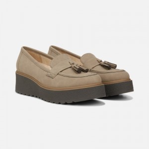 Naturalizer SOUL Josie Lug Loafer Womens Grey Loafers AZ75-0095P7