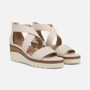 Naturalizer Soul Goodtimes Wedge Sandal Womens Light Beige Wedge Sandals RZ75-2115Q4