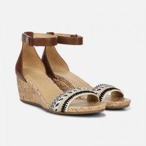 Naturalizer Areda Wedge Sandal Womens Multi / Brown Wedge Sandals TQ87-3587I4