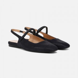 Naturalizer Connie Mary Jane Slingback Flat Womens Navy Slingbacks JJ52-0062G0