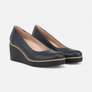 Naturalizer SOUL About Time Wedge Pump Womens Navy Wedges DO07-6137O2
