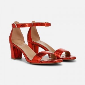Naturalizer Limited Edition Vera Dress Sandal Womens Orange Metallic / Snake Heeled Sandals XL09-0999Z7