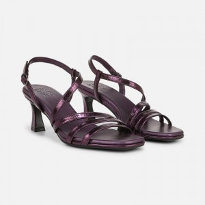Naturalizer Galaxy Dress Sandal Womens Purple Metallic Heeled Sandals ZR92-6362R0