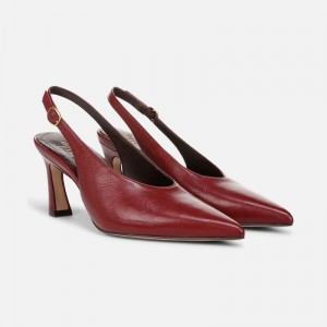 Naturalizer 27 EDIT Elaine Slingback Dress Shoe Womens Red Pointed Toe CO05-3005M4