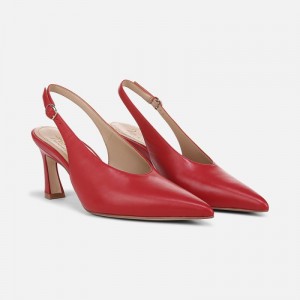 Naturalizer 27 EDIT Elaine Slingback Dress Shoe Womens Red Pointed Toe WX08-8288C6