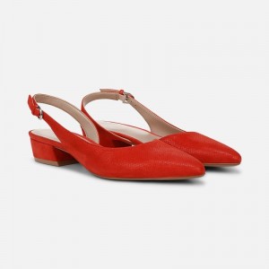 Naturalizer Banks Pointed Toe Flat Womens Red Slingbacks CM70-2380M9
