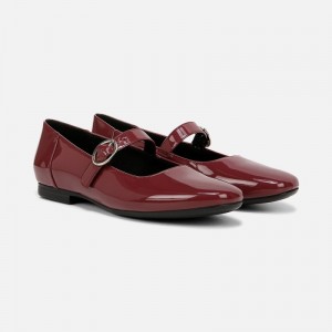 Naturalizer Kelly Mary Jane Flat Womens Red Ballet Flats YQ05-5145V7