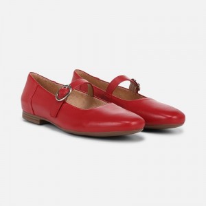 Naturalizer Kelly Mary Jane Flat Womens Red Ballet Flats LZ94-3944X2