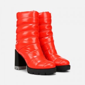 Naturalizer Think Royln Crosswalk Water Repellent Bootie Womens Red Booties FO62-2752T1
