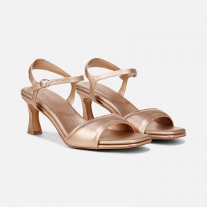 Naturalizer 27 EDIT Grace Dress Sandal Womens Rose Gold Kitten Heels FR41-6041C4