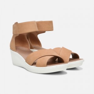 Naturalizer Riviera Wedge Sandal Womens Rose Gold Wedge Sandals WA87-5337P8