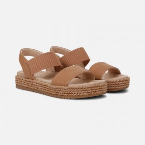 Naturalizer SOUL Diana Strappy Sandal Womens Rose Gold Platform Sandals CD89-1539J4