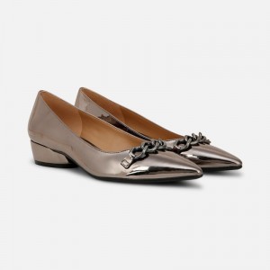 Naturalizer Becca Flat Womens Silver Pointed Toe DQ58-0898L2