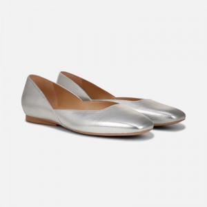 Naturalizer Cody Flat Womens Silver Ballet Flats AW21-1081D9