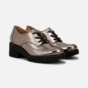 Naturalizer Darry Lace Oxford Womens Silver Loafers TG16-1616F9