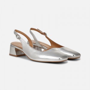 Naturalizer Jayla Slingback Pump Womens Silver Slingbacks VP17-2287I7