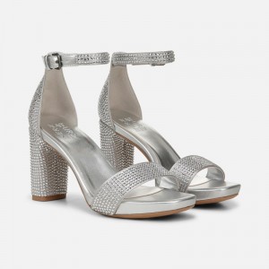 Naturalizer Joy Dress Sandal Womens Silver Heeled Sandals SL12-7932F0