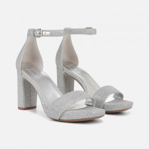 Naturalizer Joy Dress Sandal Womens Silver Heeled Sandals AA28-4228U3
