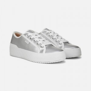 Naturalizer SOUL Iliana Lace Up Sneaker Womens Silver Lace Up Sneakers TP50-5100C6