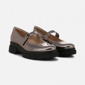 Naturalizer SOUL Olivet Mary Jane Lug Flat Womens Silver Mary Janes JG82-2922Z3