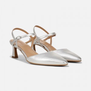 Naturalizer Tara Dress Shoe Womens Silver Kitten Heels WB98-1808E7