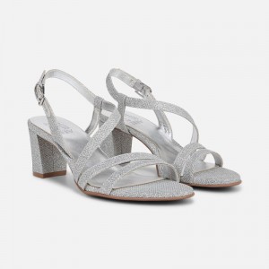 Naturalizer Vanessa Dress Sandal Womens Silver Heeled Sandals TT84-1714Z4