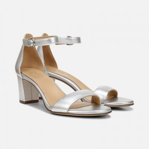 Naturalizer Vera Dress Sandal Womens Silver Heeled Sandals CQ71-0391J9