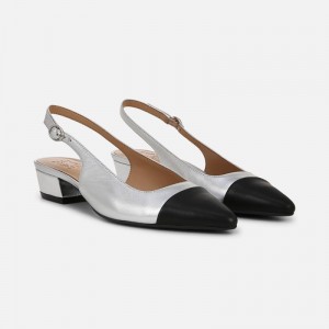 Naturalizer Banks Slingback Womens Silver / Black Slingbacks QP19-4979Z8
