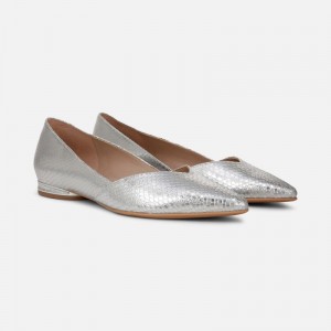 Naturalizer Havana Flat Womens Silver / Snake Ballet Flats FA86-6036J2